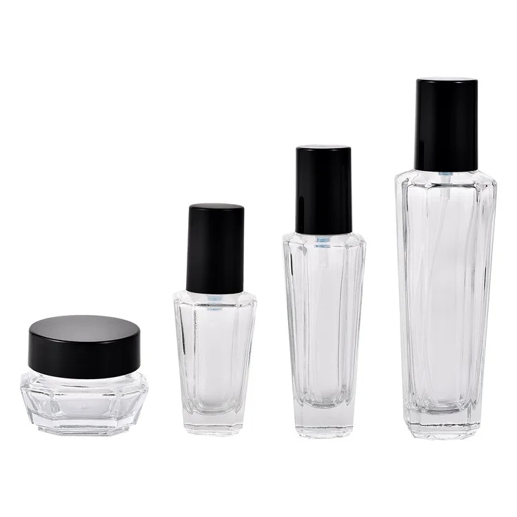 Best selling fancy unique design empty glass cosmetic bottle jar with printing series for cream and lotion
Best selling fancy unique design empty glass cosmetic bottle jar with printing series for cream and lotion