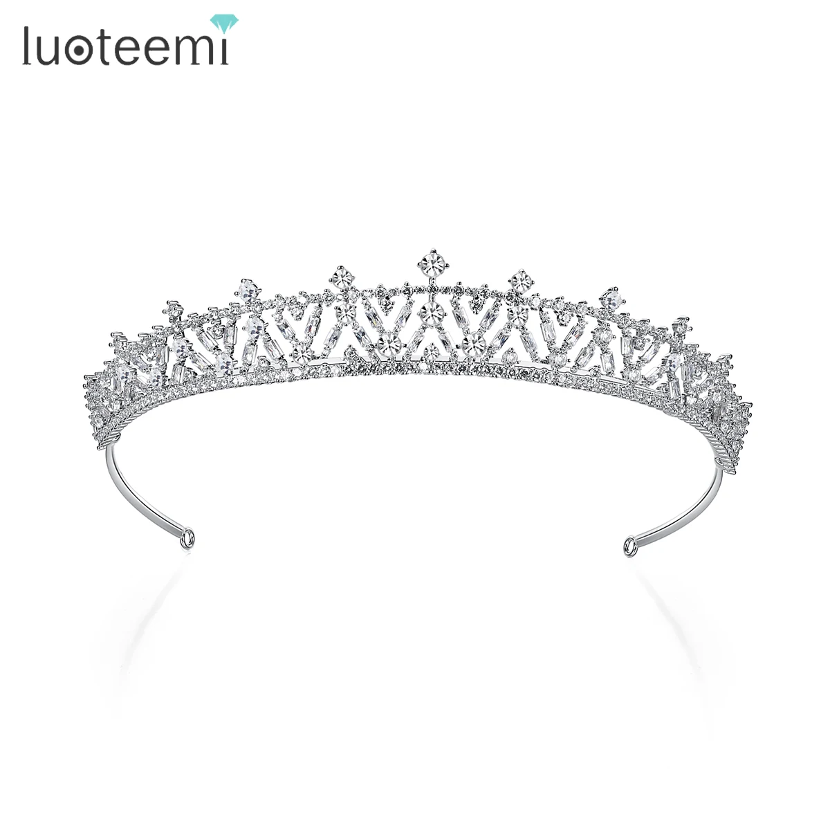 LUOTEEMI The New Listing Zircon Tiara Crown Bridal Wedding Bride Accessory Gold Cz And Hair Jewelry for Braid 
LUOTEEMI The New Listing Zircon Tiara Crown Bridal Wedding Bride Accessory Gold Cz And Hair Jewelry for Braid