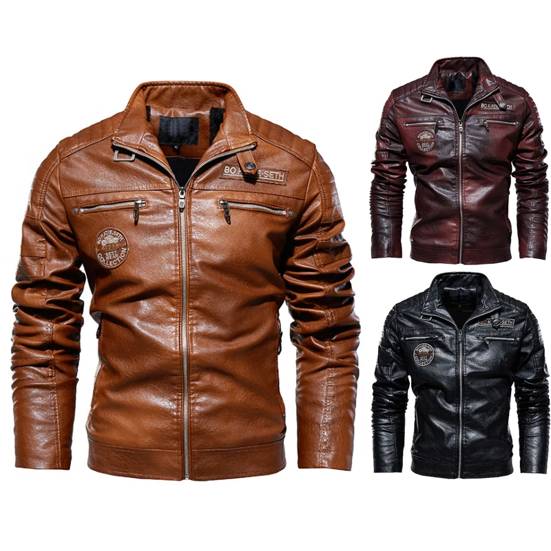 Fashion Style Fleece Lined Warmkeep Windproof Motorcycle PU Leather Jackets Men, Black,yellow,red
Fashion Style Fleece Lined Warmkeep Windproof Motorcycle PU Leather Jackets Men, Black,yellow,red