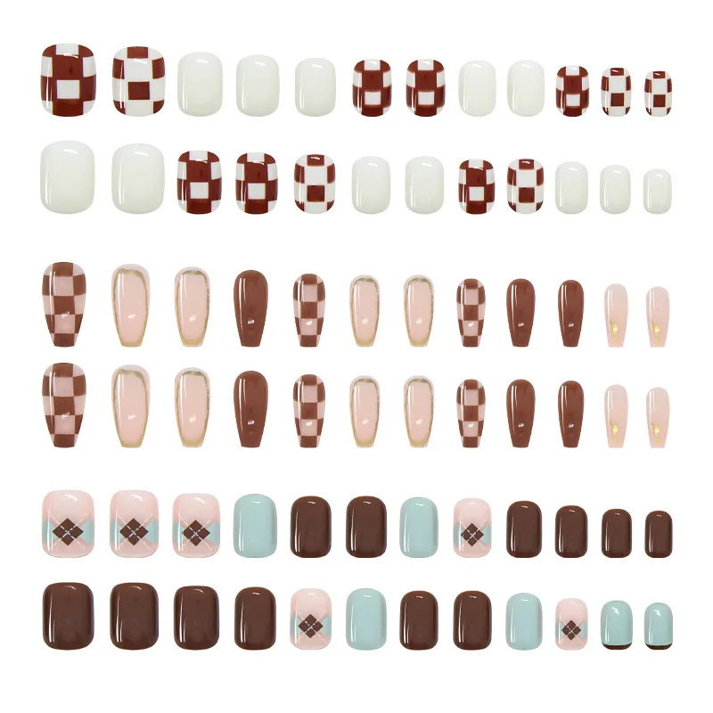 Xiaopu Minimalist Style Chessboard Pattern Designed Instant Fake Nail Tips Coffin Press On Artificial Finger Nails Tips
Xiaopu Minimalist Style Chessboard Pattern Designed Instant Fake Nail Tips Coffin Press On Artificial Finger Nails Tips