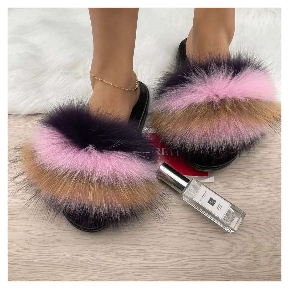 Amazon Hot Sale Outdoor Camo Real Fur Slides Bulk Natural Colorful Fluffy Fur Slides For Women
Amazon Hot Sale Outdoor Camo Real Fur Slides Bulk Natural Colorful Fluffy Fur Slides For Women