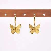 Fashion Butterfly 14k Gold Earrings 925 Sterling Silver Minimalist Butterfly Drop Earrings Gold Jewelry For Women 2019
Fashion Butterfly 14k Gold Earrings 925 Sterling Silver Minimalist Butterfly Drop Earrings Gold Jewelry For Women 2019