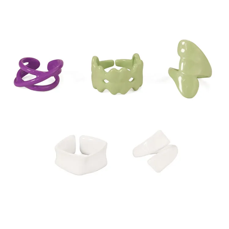 SP Spring Color Light Green Brass Rings Jewelry New Design Drip Oil Irregular Geometric Open Rings For Women
SP Spring Color Light Green Brass Rings Jewelry New Design Drip Oil Irregular Geometric Open Rings For Women