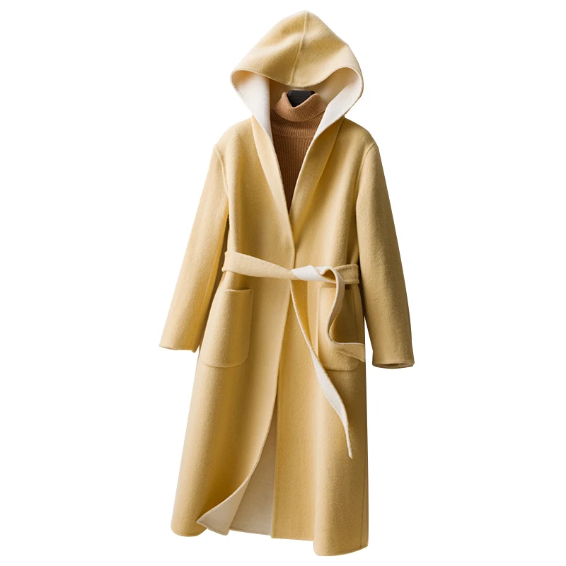 Classic Ladies Fall Hooded Designer Overcoat Jacket Long Straight Winter Coat Women Woolen Long Slevee Autumn Spring Winter
Classic Ladies Fall Hooded Designer Overcoat Jacket Long Straight Winter Coat Women Woolen Long Slevee Autumn Spring Winter