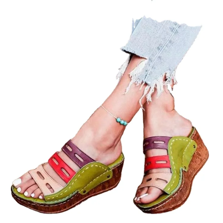 Women's Beach Slippers 2020 Summer Women Lady Retro Stitching Color Casual Beach Open Peep Toe Sandals 3 colors Shoes Slides
Women's Beach Slippers 2020 Summer Women Lady Retro Stitching Color Casual Beach Open Peep Toe Sandals 3 colors Shoes Slides