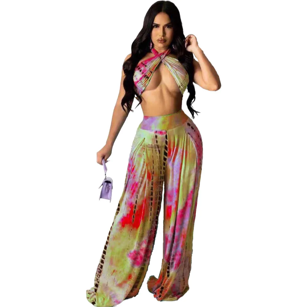 Wholesale 2021 Summer Women Beach Wear Bra and Pants Set Wide Leg Trousers Two Piece Sets, Picture
Wholesale 2021 Summer Women Beach Wear Bra and Pants Set Wide Leg Trousers Two Piece Sets, Picture