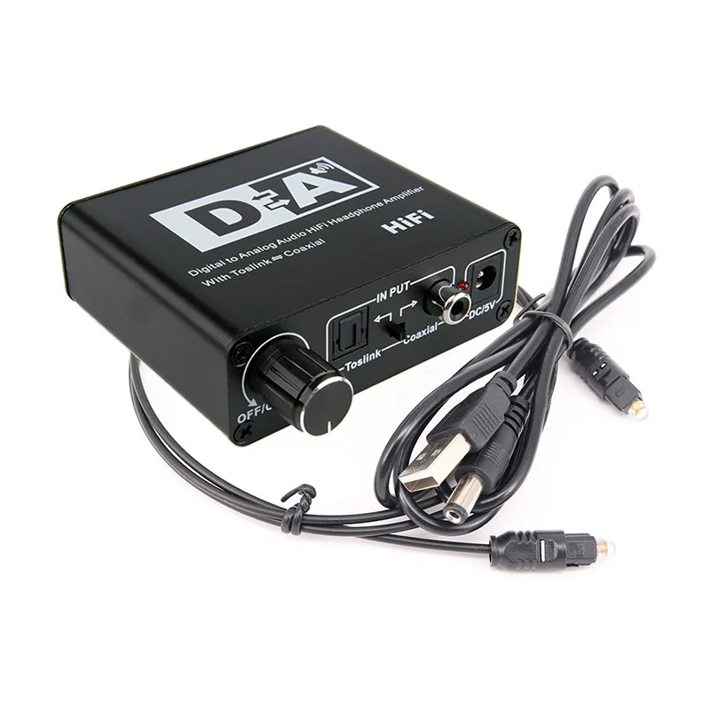 Digital to analog audio converter with volume adjustment Digital fiber coaxial to analog audio decoder
Digital to analog audio converter with volume adjustment Digital fiber coaxial to analog audio decoder