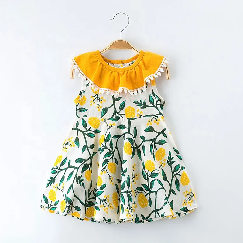 B51882A New arrival European style baby girls summer fashion floral dress, Pink/yellow
B51882A New arrival European style baby girls summer fashion floral dress, Pink/yellow