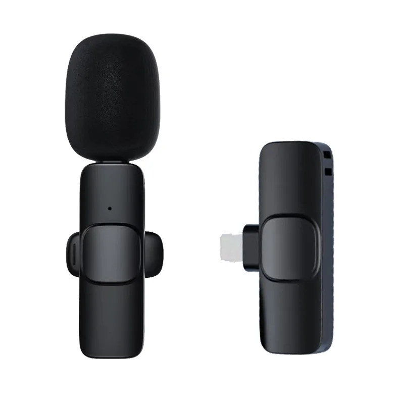 

High Quality Black UHF PLL Karaoke Conference Microphone Wireless Style Mini Lavalier Mic Reporter Microphone