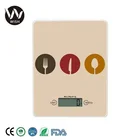 Durable And Comfortable Tempered Glass LCD Slim Digital Kitchen Scale