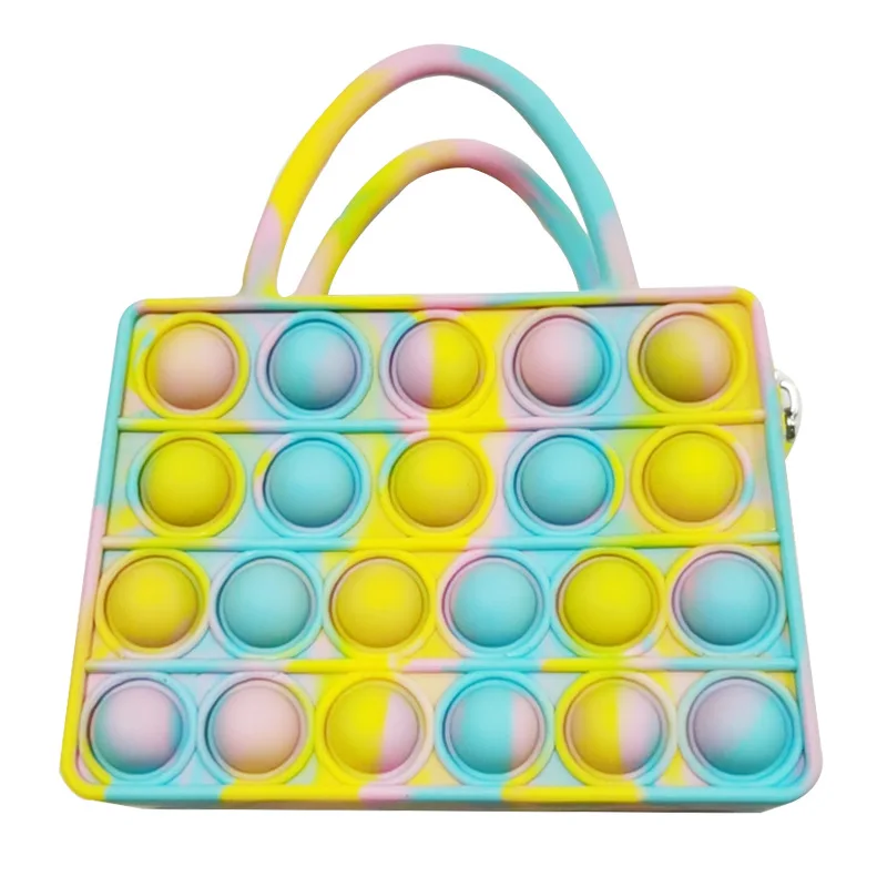 Wholesale Fashion Silicone Tote Bag MINI Children handbags Wallet Rainbow Cute Small Silicone kids pop it coin purse for girl, 2 colors
Wholesale Fashion Silicone Tote Bag MINI Children handbags Wallet Rainbow Cute Small Silicone kids pop it coin purse for girl, 2 colors