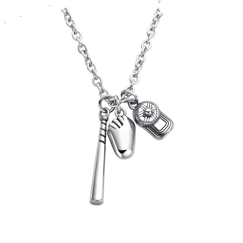 Punk Silver Tone Titanium Stainless Steel Mens Baseball Cap Glove Sporty Sports Pendant Jewelry Necklace For Men
Punk Silver Tone Titanium Stainless Steel Mens Baseball Cap Glove Sporty Sports Pendant Jewelry Necklace For Men