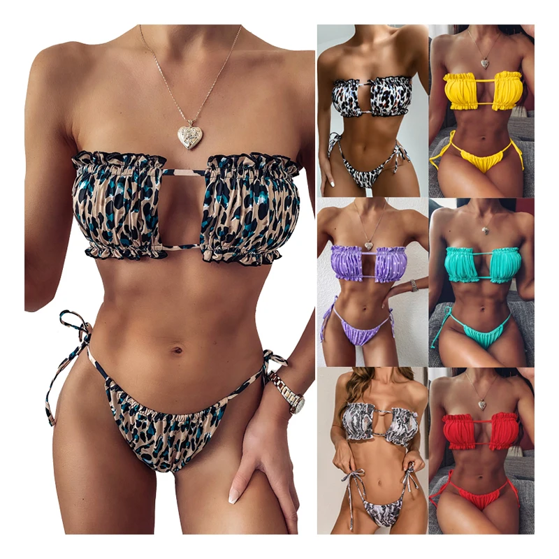 2 Piece Bikini Sexy Pleated Bandeau 2021 Womens Swimwear Micro Mini Thong Bikini Sets For Women
2 Piece Bikini Sexy Pleated Bandeau 2021 Womens Swimwear Micro Mini Thong Bikini Sets For Women