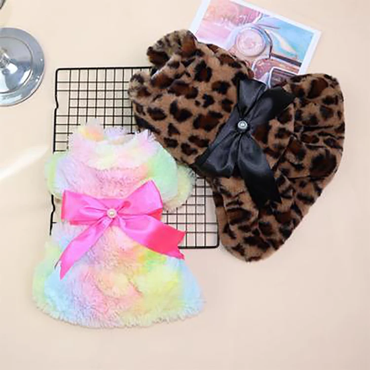 Hot Colorful Leopard Luxury Autumn Winter Small Pet Dog Warm Clothes Dress, Picture shows
Hot Colorful Leopard Luxury Autumn Winter Small Pet Dog Warm Clothes Dress, Picture shows