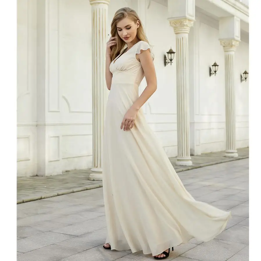 Women Lady Elegant Floor Length Sexy Dress Chiffon V-neck Long Maxi Party Occasion Evening Dresses
Women Lady Elegant Floor Length Sexy Dress Chiffon V-neck Long Maxi Party Occasion Evening Dresses