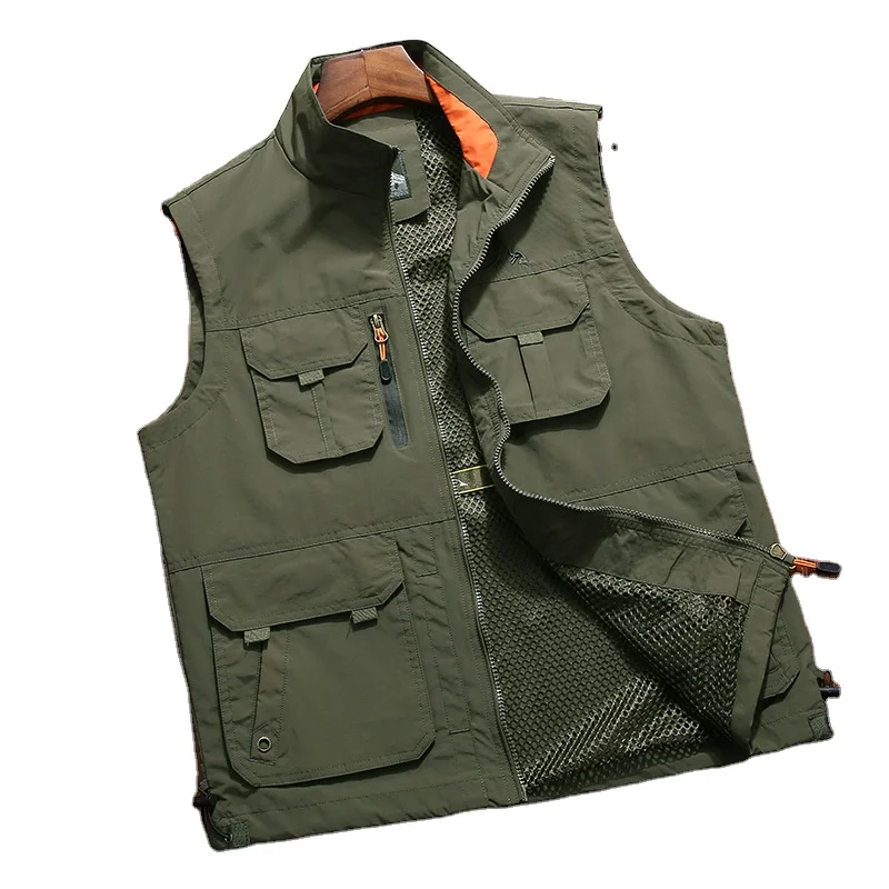 Wholesale Summer Mens Quick Dry Mesh Outdoor Vest Jacket Fishing Photography Travel Vests For Men, Royal blue,kahki,army green,orange,red,customized color
Wholesale Summer Mens Quick Dry Mesh Outdoor Vest Jacket Fishing Photography Travel Vests For Men, Royal blue,kahki,army green,orange,red,customized color