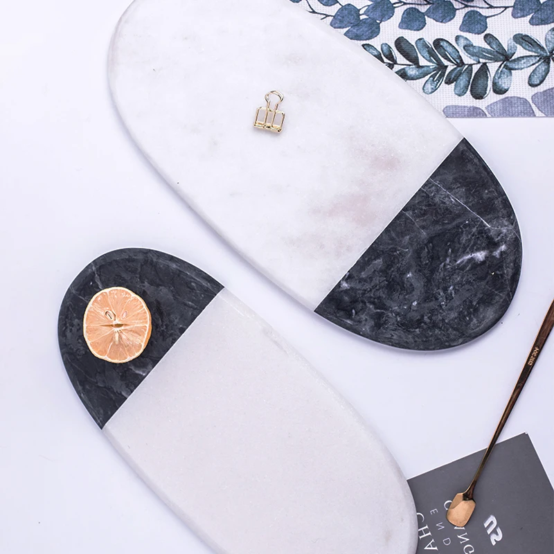 Luxury Natural Splice White Black Marble Serving Food Cutting Board and Jewelry Display Tray
Luxury Natural Splice White Black Marble Serving Food Cutting Board and Jewelry Display Tray