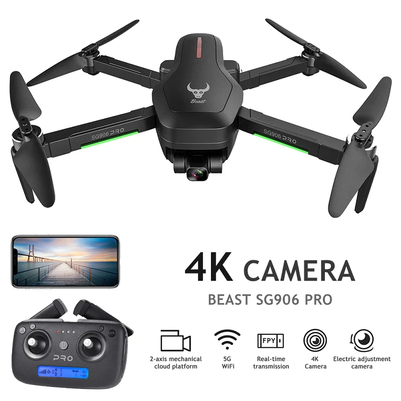 

SG906 PRO 2 GPS Drone with Three-axis anti-shake Self-stabilizing gimbal Wifi FPV 4K Camera Brushless drone SG906 PRO 2