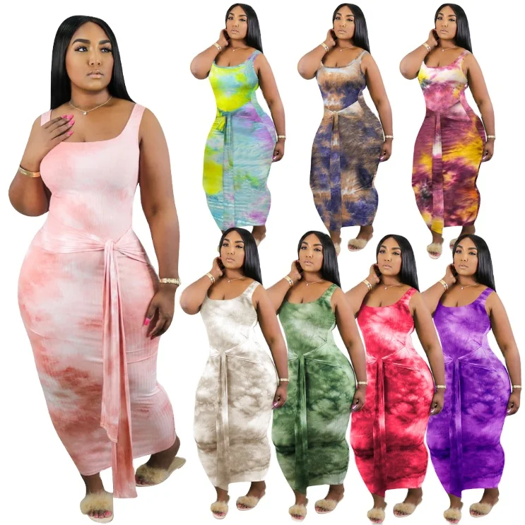 New Fashion Summer Women Clothing Sexy Tie Dye Plus Size Dress With Waist Straps Lady Casual Dresses
New Fashion Summer Women Clothing Sexy Tie Dye Plus Size Dress With Waist Straps Lady Casual Dresses