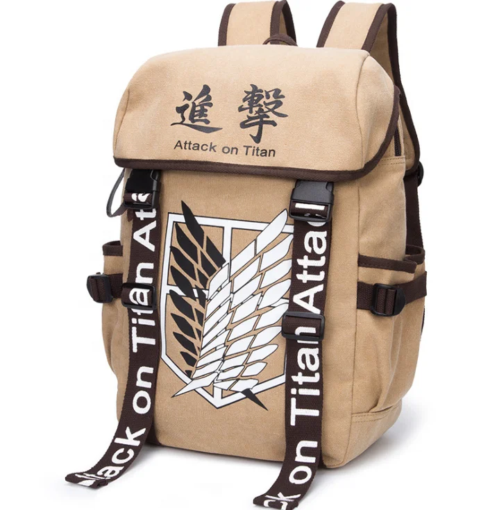 Free Shipping Hot selling Popular Design Attack on Titan Canvas Backpack Bag Anime Cartoon School-Bag With Zipper
Free Shipping Hot selling Popular Design Attack on Titan Canvas Backpack Bag Anime Cartoon School-Bag With Zipper