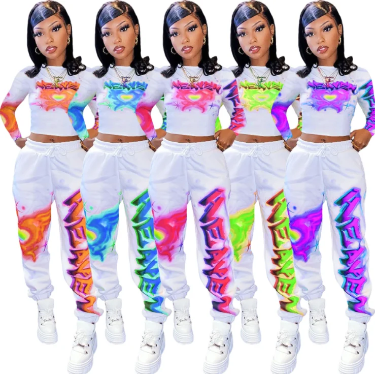 2020 fashion fall women outfit two piece set women clothing custom printing women joggers suits two piece set
2020 fashion fall women outfit two piece set women clothing custom printing women joggers suits two piece set