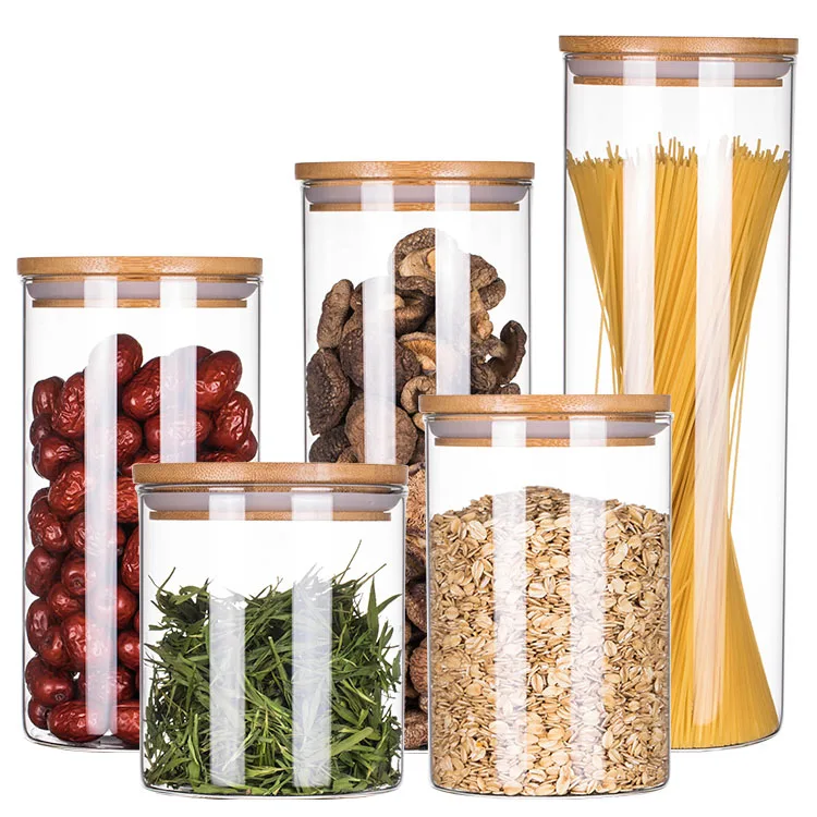 500ml 17oz Borosilicale Food Storage Container with Airtight Bamboo Lid Clear Glass Jar, Transparent
500ml 17oz Borosilicale Food Storage Container with Airtight Bamboo Lid Clear Glass Jar, Transparent