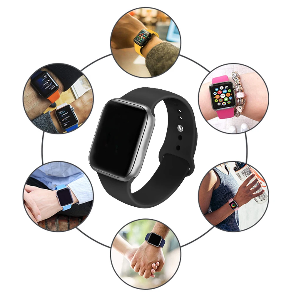 Fashion Breathable Sports Watch Strap For apple Watch, Silicone Watch Band Strap For Iwatch SE 6 5 4 3 2 1, Customized
Fashion Breathable Sports Watch Strap For apple Watch, Silicone Watch Band Strap For Iwatch SE 6 5 4 3 2 1, Customized