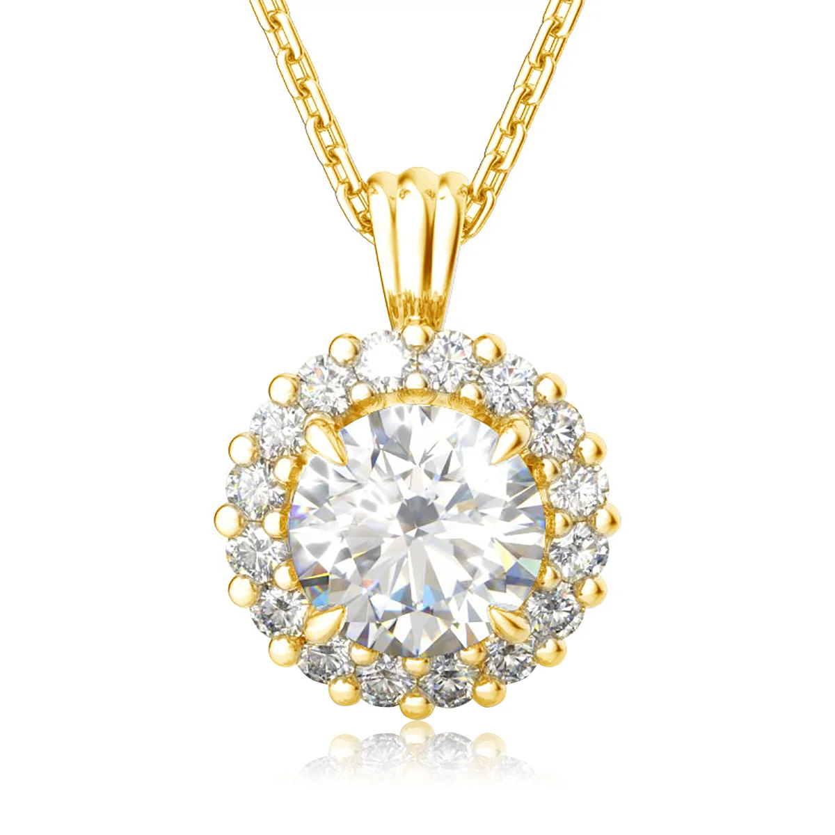 Luxury Women Gold Jewelry Wedding Party Gifts vvs1 2 Carat Moissanite Diamond Pendant Necklace 10K 14K 18K Gold Chain Pendant
Luxury Women Gold Jewelry Wedding Party Gifts vvs1 2 Carat Moissanite Diamond Pendant Necklace 10K 14K 18K Gold Chain Pendant