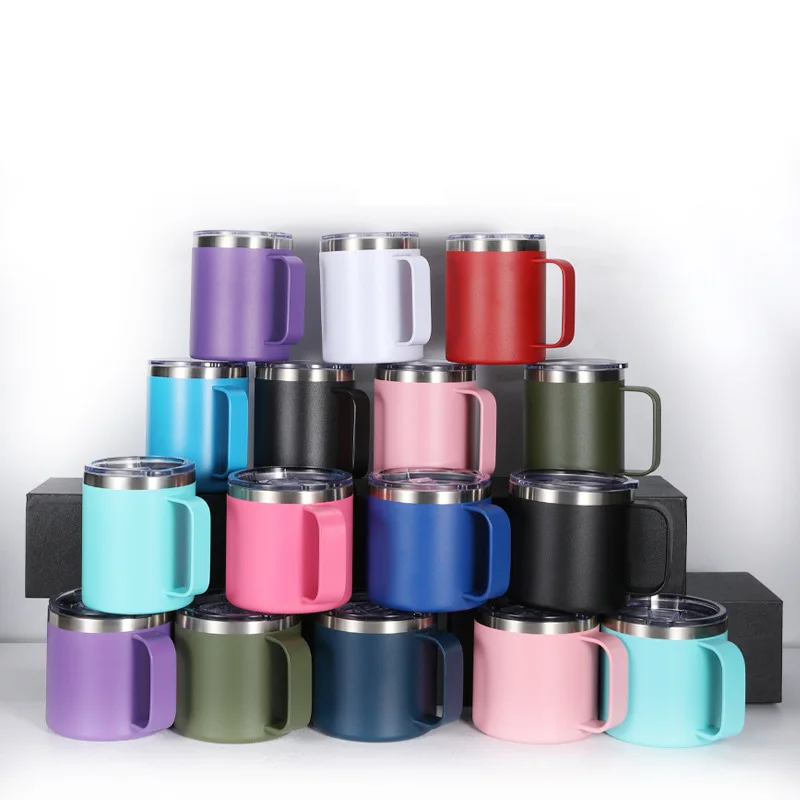 ShouTao wholesale 12oz double wall insulated stainless steel tumbler tea cup coffee milk travel mug with handle and Bpa Free lid, As a picture/ custom
ShouTao wholesale 12oz double wall insulated stainless steel tumbler tea cup coffee milk travel mug with handle and Bpa Free lid, As a picture/ custom
