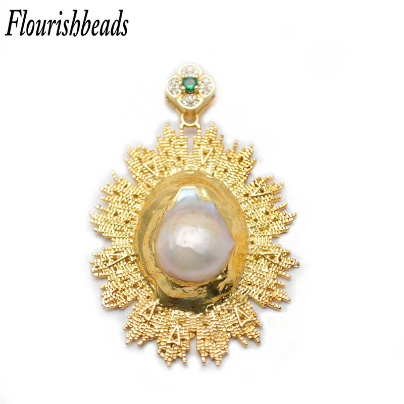 Gold Color Natural Baroque Pearl Sun Flower Shape Pendant Fit Necklace Woman Diy Luxury Jewelry Making
Gold Color Natural Baroque Pearl Sun Flower Shape Pendant Fit Necklace Woman Diy Luxury Jewelry Making