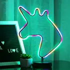 Bolylight 3*AA Battery Room Decorating LED Neon Rainbow Sign Unicorn Night Light For Bedroom