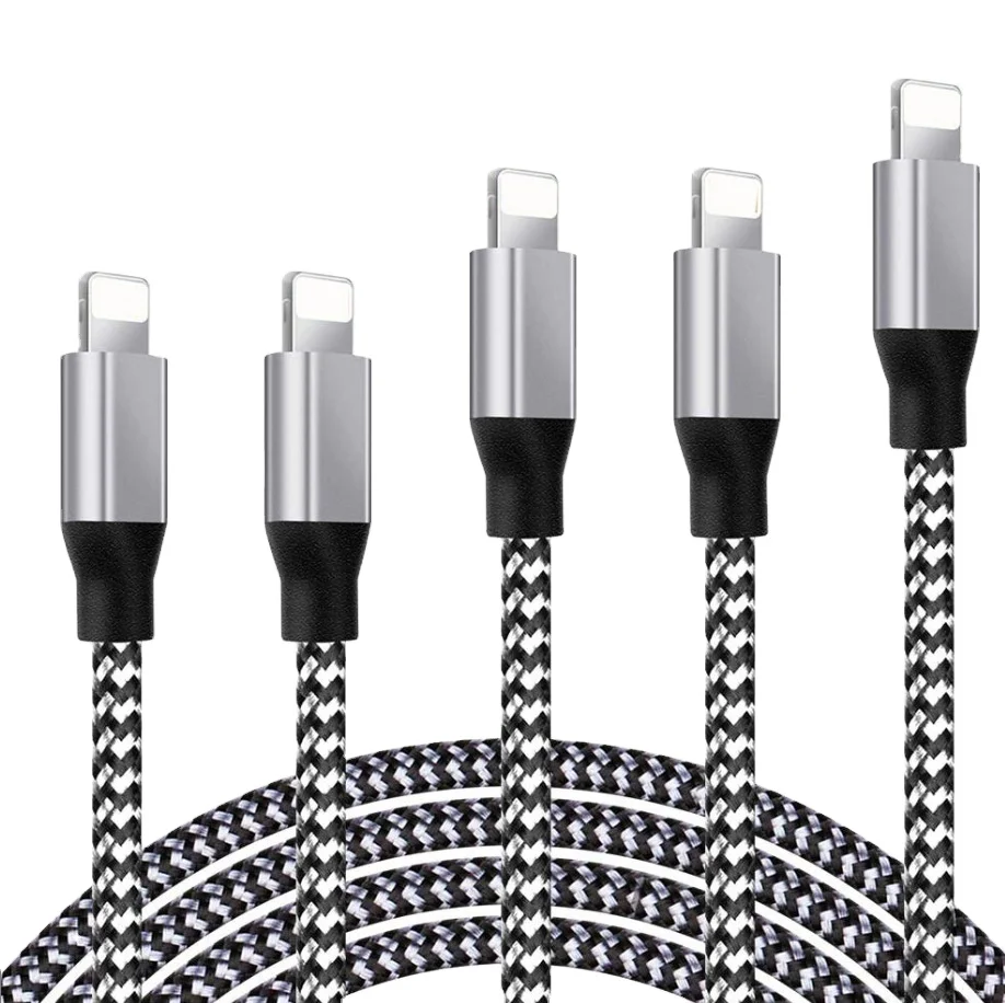 For iPhone Charger Cable 5 Pack 0FT USB Type A to Lightning Cable Nylon Braided Charging Cord Compatible for iPhone Cable, Black
For iPhone Charger Cable 5 Pack 0FT USB Type A to Lightning Cable Nylon Braided Charging Cord Compatible for iPhone Cable, Black