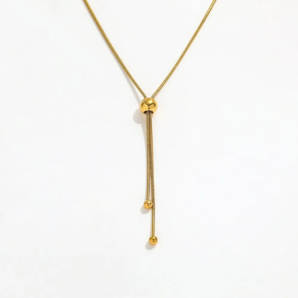 Joolim Jewelry 18K Gold Plated Adjustable Snake Chain Necklace Stainless Steel Jewelry Wholesale
Joolim Jewelry 18K Gold Plated Adjustable Snake Chain Necklace Stainless Steel Jewelry Wholesale