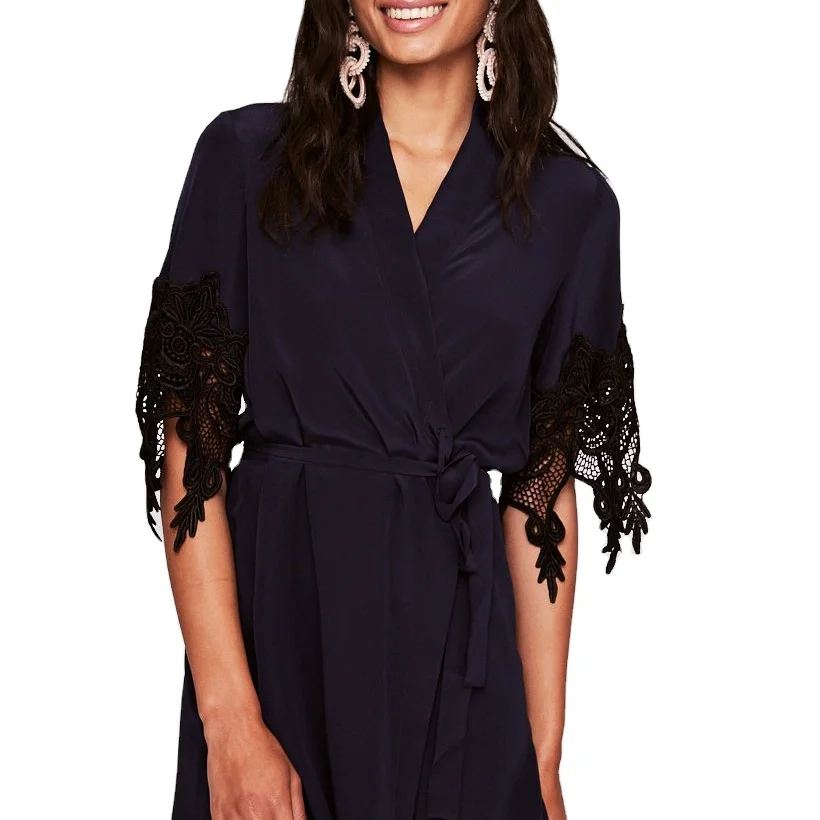 Beta new custom silk sleepwear women lace nightgown silk nightgown ladies plain robe luxury short women's sleepwear, Navy blue
Beta new custom silk sleepwear women lace nightgown silk nightgown ladies plain robe luxury short women's sleepwear, Navy blue