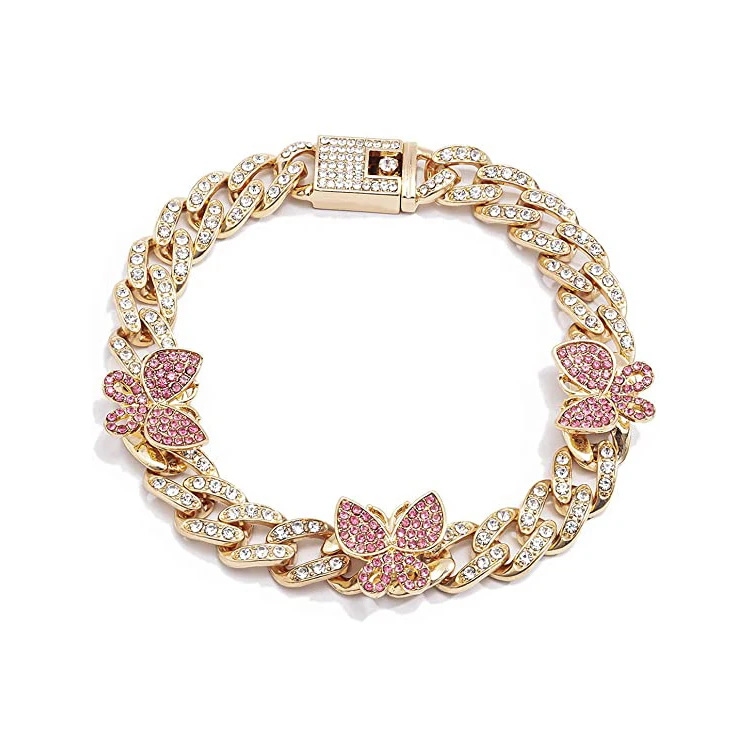 Fashion Beautifully Foot Jewelry Gold Plated Diamond Crystal Women Butterfly Cuban Link Anklet for Women, Picture shows
Fashion Beautifully Foot Jewelry Gold Plated Diamond Crystal Women Butterfly Cuban Link Anklet for Women, Picture shows
