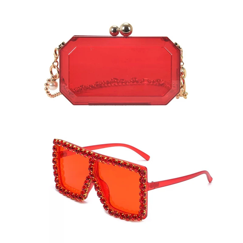 2021 Trendy Transparent Bag Sunglass With Acrylic Clutch Box Chain Clear Acrylic Clutch Bag Acrylic Glasses and Purse Set, As pictures
2021 Trendy Transparent Bag Sunglass With Acrylic Clutch Box Chain Clear Acrylic Clutch Bag Acrylic Glasses and Purse Set, As pictures