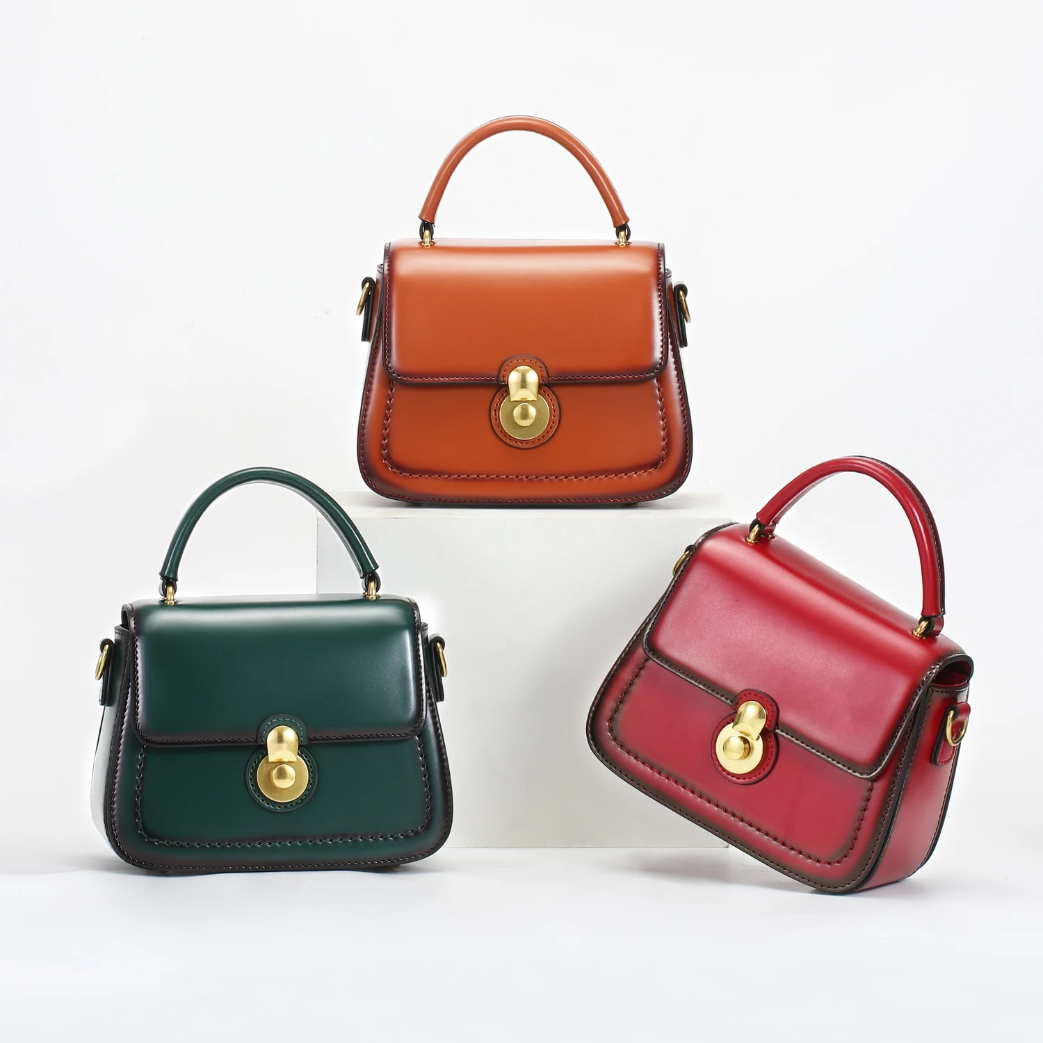 Jindailin 2021 Retro High End Top Handle Genuine Leather Ladies Handbags Fashion Shoulder Messenger Bag For Girls
Jindailin 2021 Retro High End Top Handle Genuine Leather Ladies Handbags Fashion Shoulder Messenger Bag For Girls