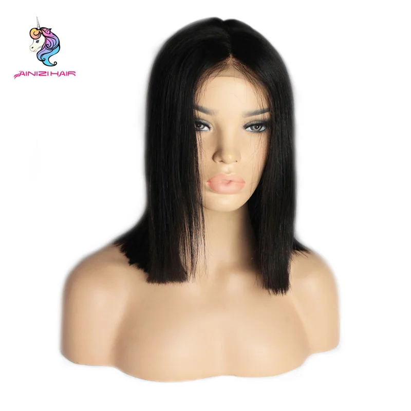 Ainizi wholesale high temperature fiber middle-part bob straight black 16" synthetic hair lace front wigs for women wigs, Natural color
Ainizi wholesale high temperature fiber middle-part bob straight black 16" synthetic hair lace front wigs for women wigs, Natural color