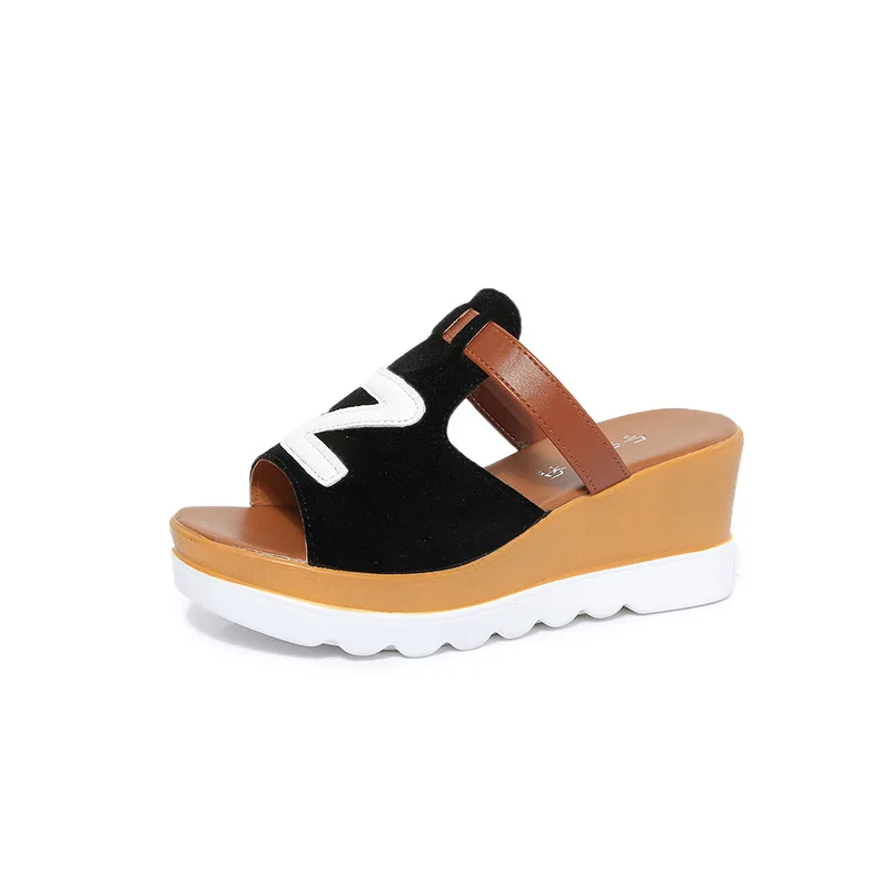 Factory Sale Trendy Ladies Wedge Slippers Color Matching Fish Mouth Open Toe Letters Non-Slip Women Summer Slippers
Factory Sale Trendy Ladies Wedge Slippers Color Matching Fish Mouth Open Toe Letters Non-Slip Women Summer Slippers