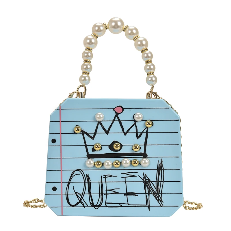 Wholesale summer girls personality print crown pearl chain box handbags purses and ladies clutch purse evening bag for women, Customized color
Wholesale summer girls personality print crown pearl chain box handbags purses and ladies clutch purse evening bag for women, Customized color