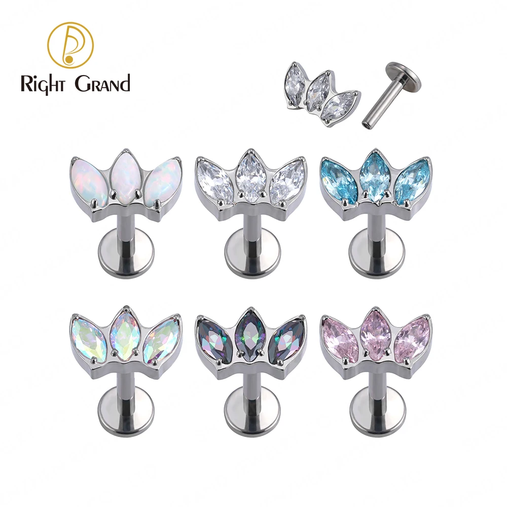Fashion Titanium Internal Threaded Flat Back Opal Zircon Helix Tragus Labret Piercing Jewelry
Fashion Titanium Internal Threaded Flat Back Opal Zircon Helix Tragus Labret Piercing Jewelry