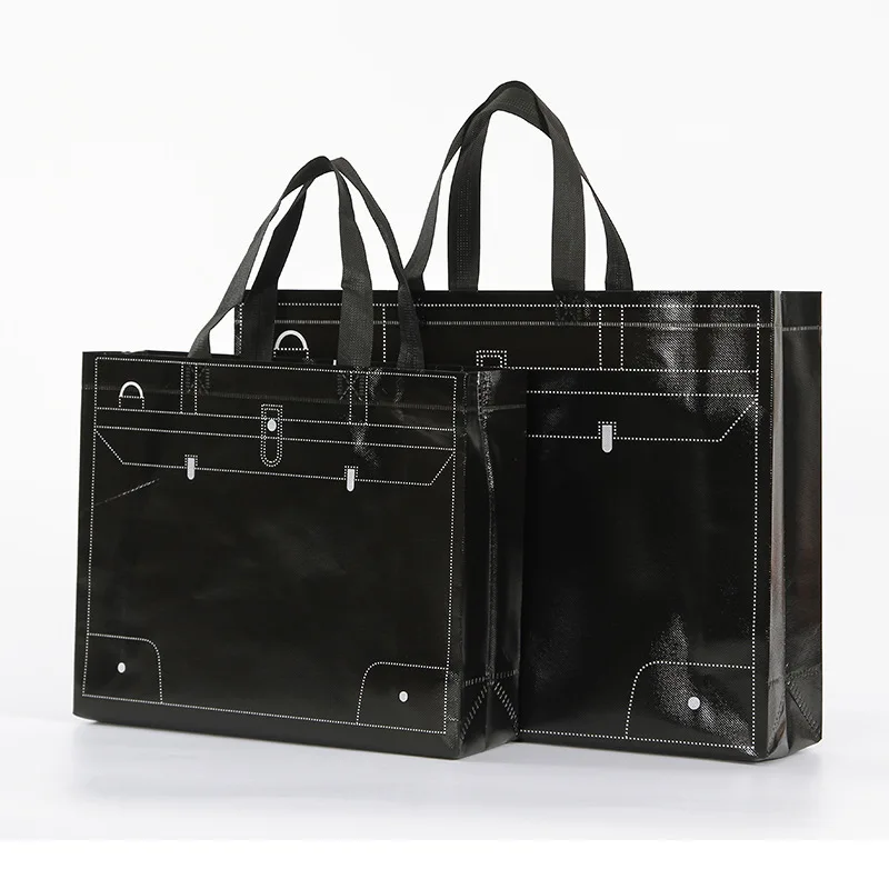Promotional tote bag printed desinger logo non-woven fabric bag black shopping bags, Customized color
Promotional tote bag printed desinger logo non-woven fabric bag black shopping bags, Customized color