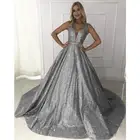 Sparkling Sequined Evening Dress Sliver Rose Gold Burgundy Prom Dress Gowns Party Wear Customized