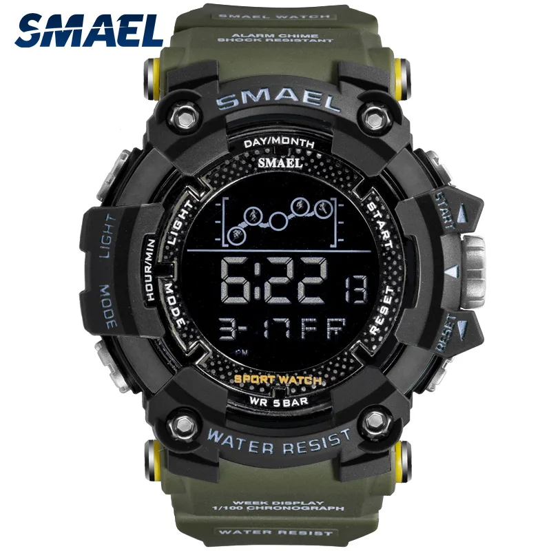 smael 1802 danxian Mens Watch Military Water resistant Sport watch Army led Digital wrist Stopwatches for male 1802
smael 1802 danxian Mens Watch Military Water resistant Sport watch Army led Digital wrist Stopwatches for male 1802
