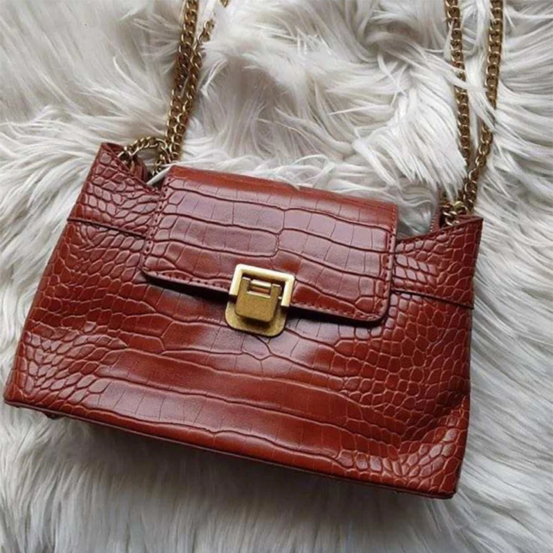 Chain Bag New Fashion Shoulder Bag Ladies Alligator Pattern Crossbody Bags/ 
Chain Bag New Fashion Shoulder Bag Ladies Alligator Pattern Crossbody Bags/