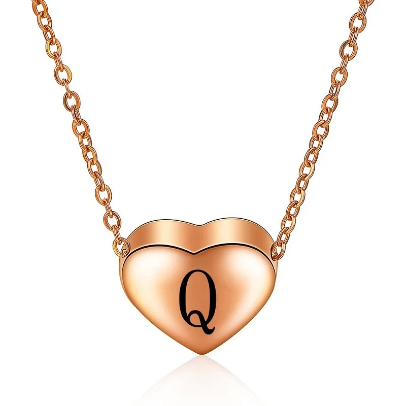 New Stainless Steel Heart Letter Pendant Necklace Gift, Gold plating
New Stainless Steel Heart Letter Pendant Necklace Gift, Gold plating