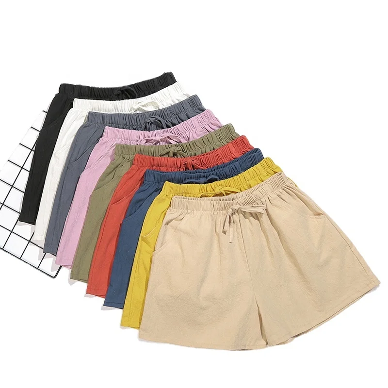 2022 New cotton linen sportswear Breathable casual solid wide leg pants ladies women large size shorts
2022 New cotton linen sportswear Breathable casual solid wide leg pants ladies women large size shorts