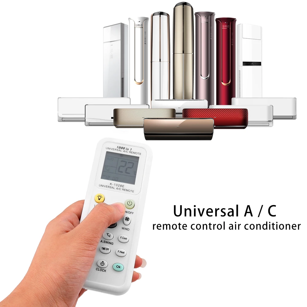 Universal K-1028E Latest 1000 in 1 AC  Remote Control for Air Conditioner Condition LCD Backlight A/C Muli Remote Control