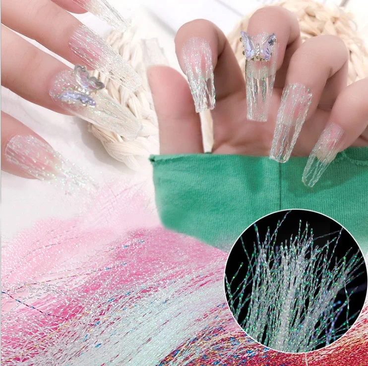 Fiberglass Forms Laser Glitter Mesh Nail Art Decorations Wire Stickers Fluorescent Silk Nail Decor, As picture show
Fiberglass Forms Laser Glitter Mesh Nail Art Decorations Wire Stickers Fluorescent Silk Nail Decor, As picture show