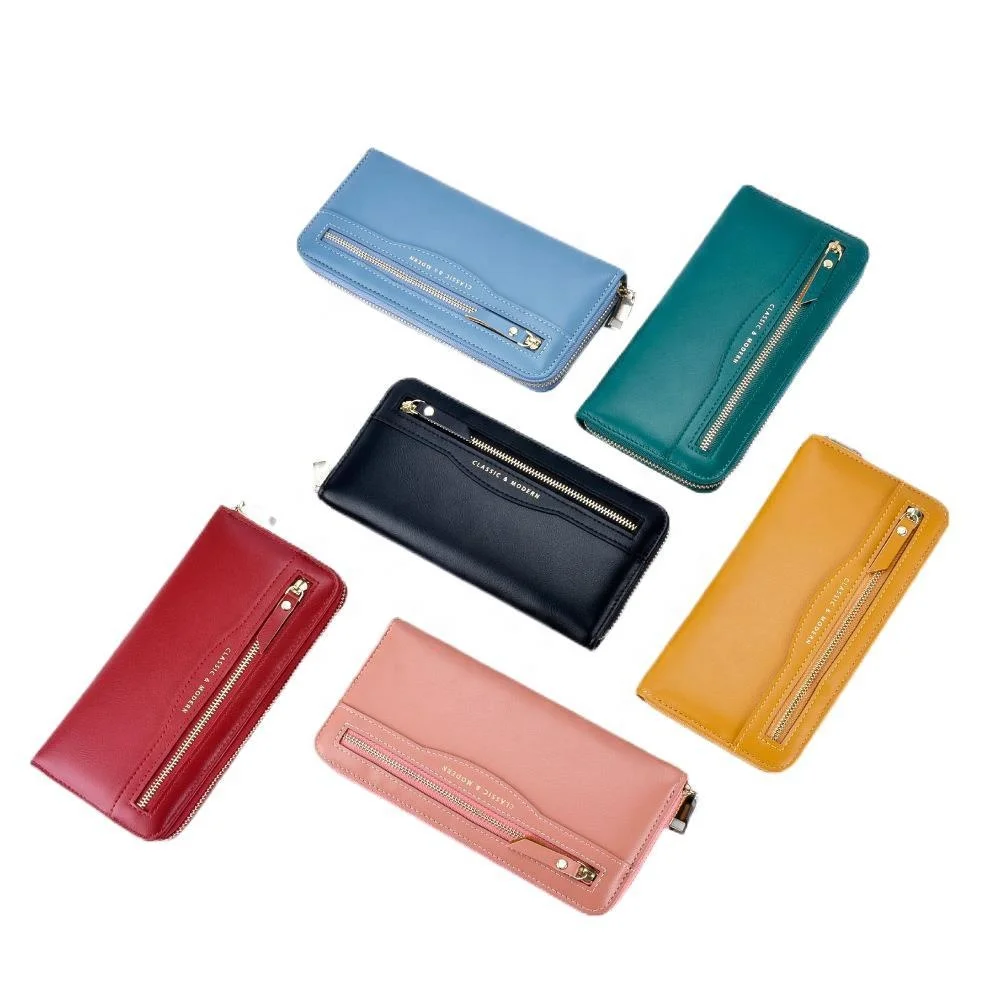 LOW MOQ PU Leather Casual Wallets Portable pocket Card holder women phone purse zip, Customized
LOW MOQ PU Leather Casual Wallets Portable pocket Card holder women phone purse zip, Customized